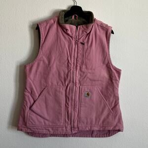 Carhartt WOMENS WV001 pink sherpa work wear vest